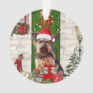 Yorkie Dog Christmas   Ornament