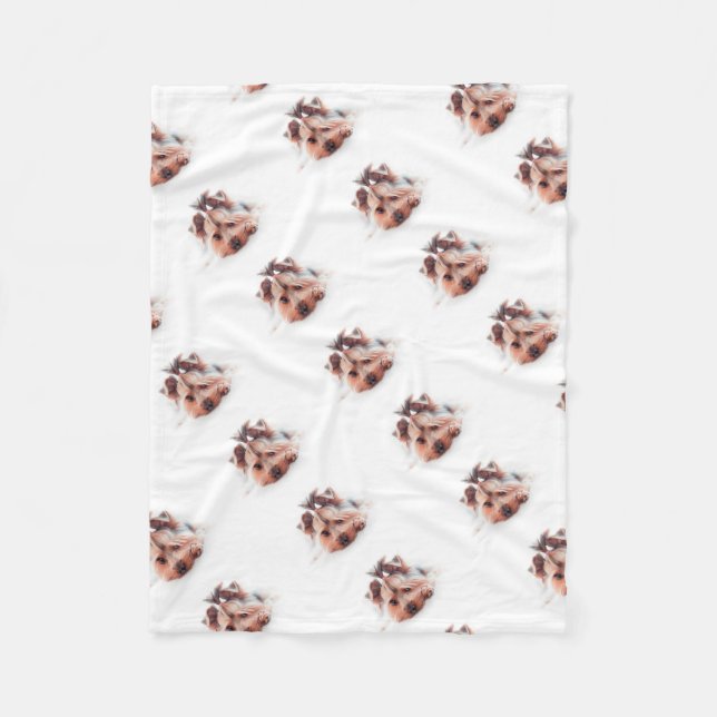 Yorkie Dog Love Yorkies Yorkshire Terrier Fleece Blanket (Front)