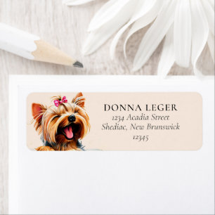 Yorkie Dog Personalized Address