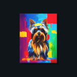 Yorkie dog Pop Art Canvas Print<br><div class="desc">Elevate your decor with this Yorkie Dog Pop Art Canvas Print, featuring a vibrant and playful design that captures the adorable charm of Yorkshire Terriers. This stunning Yorkie canvas art showcases eye-catching pop art, adding a fun and unique touch to any room, perfect for dog lovers who appreciate artistic flair....</div>