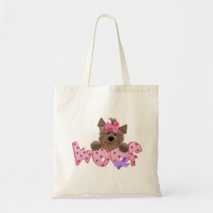 Yorkie Dog Woof Tote Bag