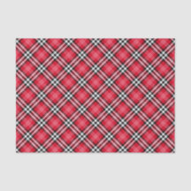 Yorkie Dogs Red Plaid Birthday Party Tissue Paper