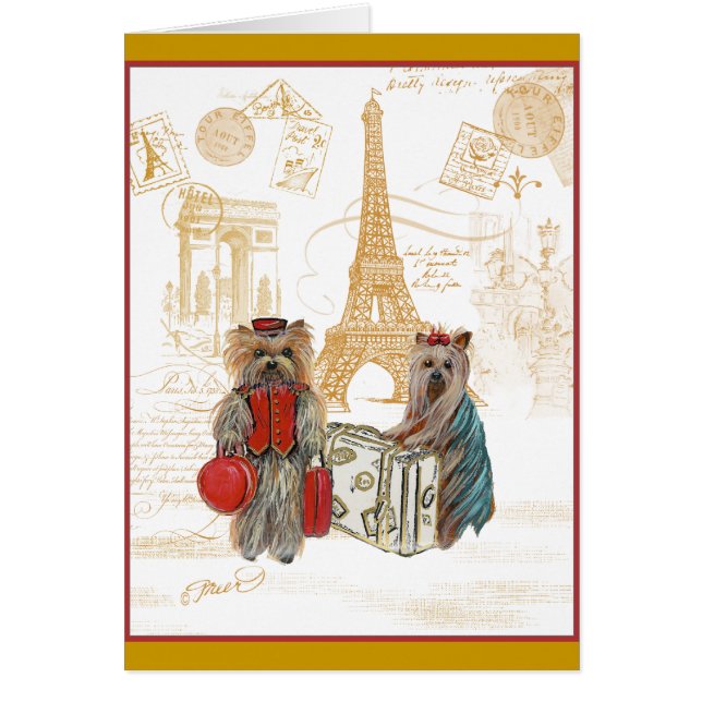 Yorkie Eiffel Tower Paris (Front)