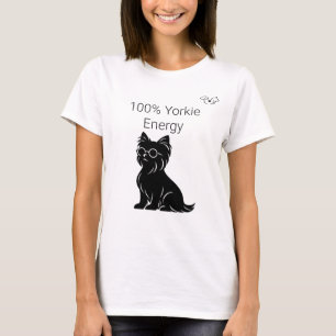Yorkie Energy Cute Glasses Dog Mom T-Shirt
