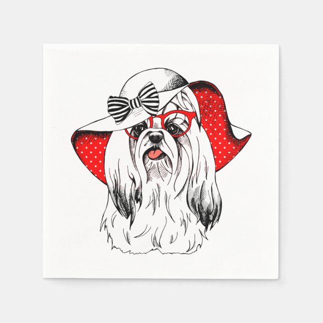 Yorkie Fashion Shoot Napkin (Front)