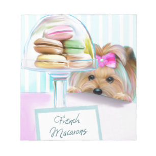 Yorkie French Macarons Notepad