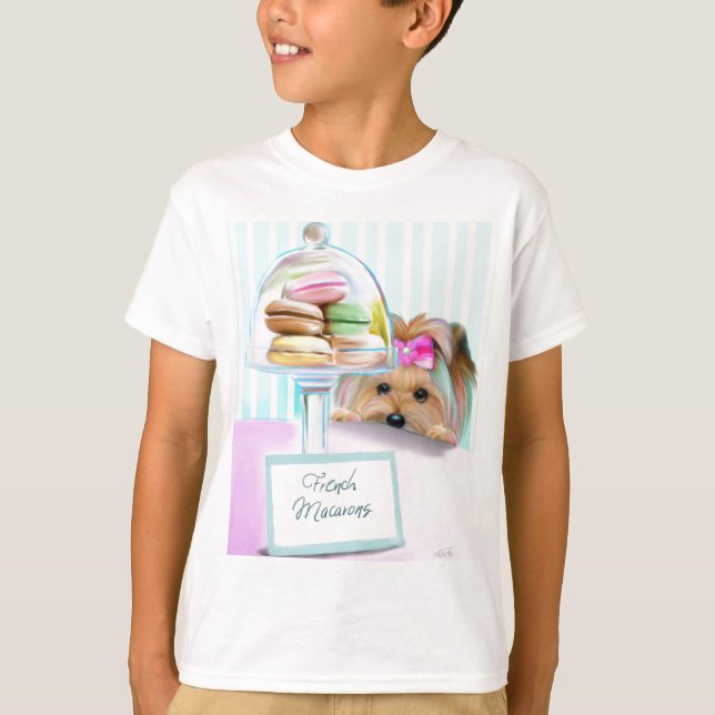 Yorkie French Macarons T-Shirt (Front)