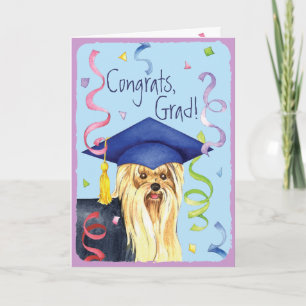 Yorkie Graduate Card
