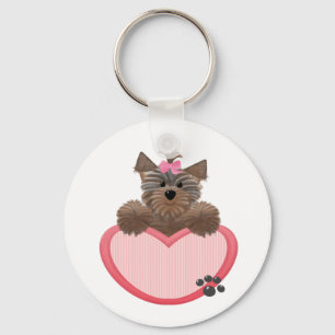 Yorkie-heart Keychain
