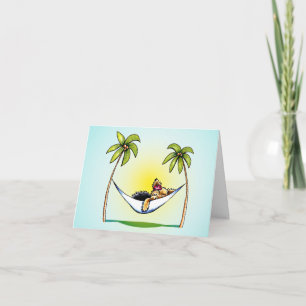 Yorkie Island Princess Off-Leash Art™ Thank You Card