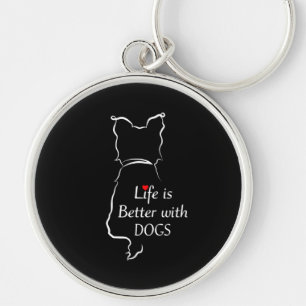 Yorkie Life Is Better With Dogs Shirt Dog Theme Keychain