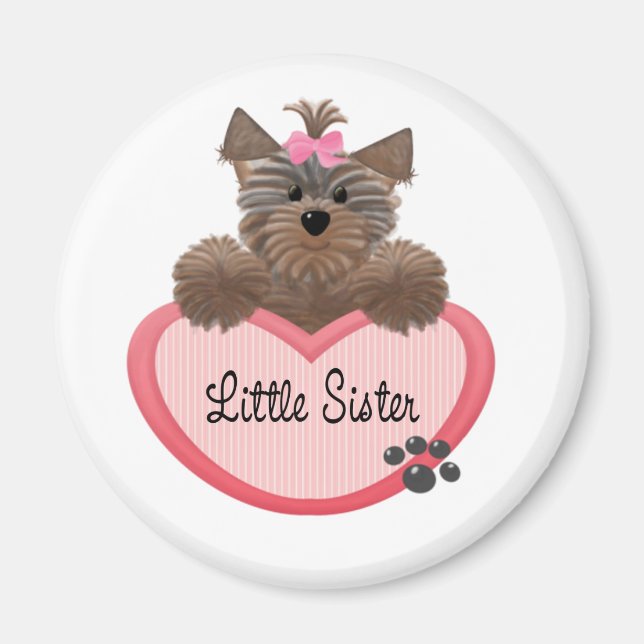 Yorkie Little Sister Magnet (Front)