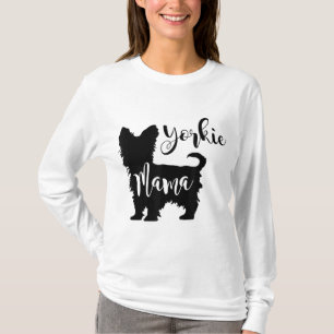 Yorkie Mama Profile Yorkshire Terrier Fun Dog Mom T-Shirt