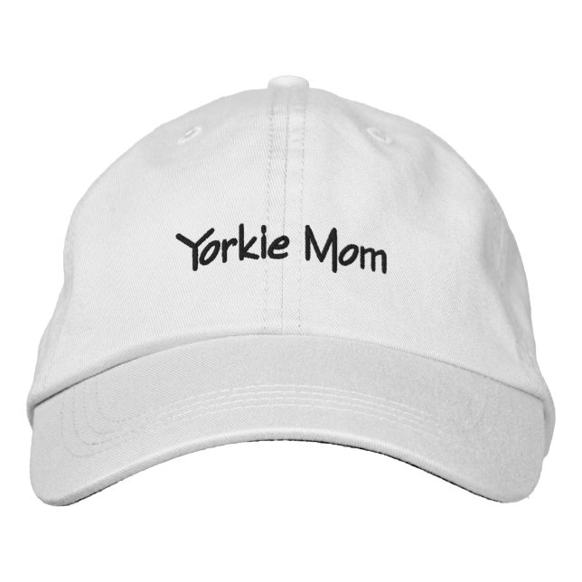 Yorkie Maman brodée Casquette de baseball (Devant)
