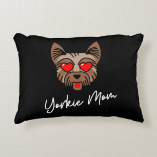 Yorkie Mom 3 Accent Pillow