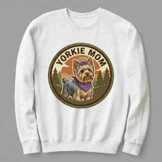 Yorkie Mom Crewneck Yorkshire Terrier Dog Mom Gift Sweatshirt