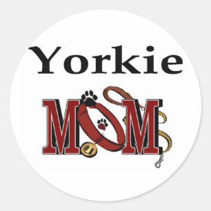 Yorkie Mom Gifts Classic Round Sticker