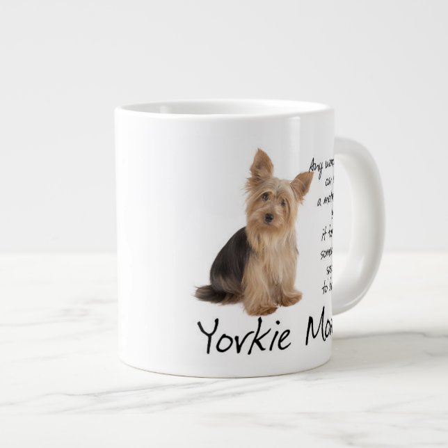 Yorkie Mom Jumbo Mug (Front Right)