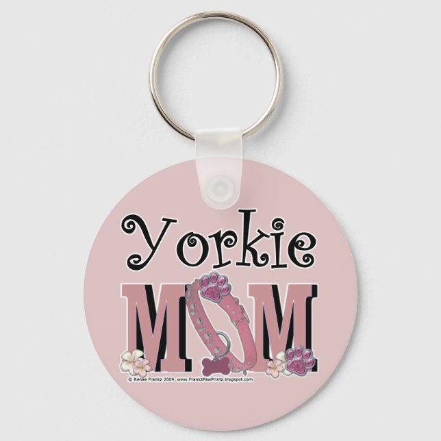 Yorkie MOM Keychain (Front)