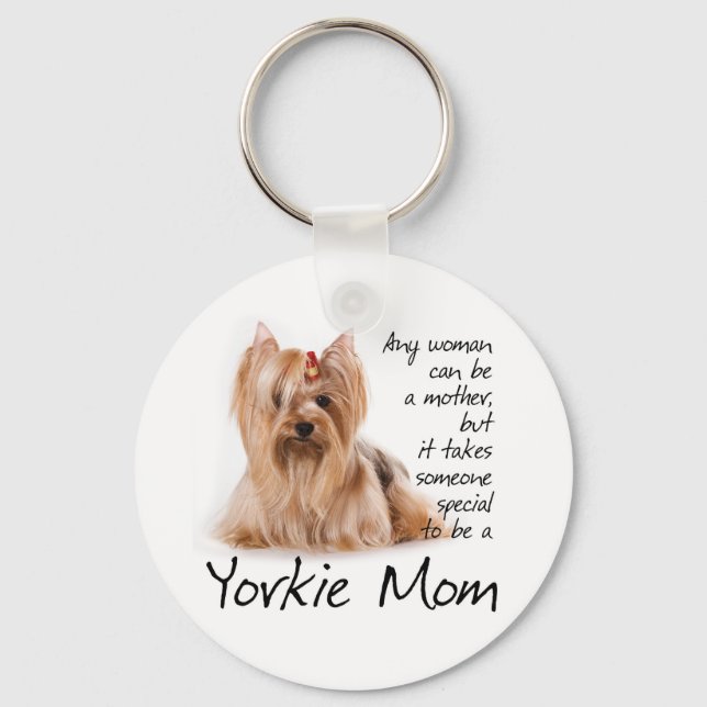Yorkie Mom Keychain (Front)