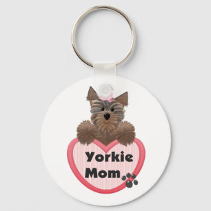 Yorkie Mom Keychain