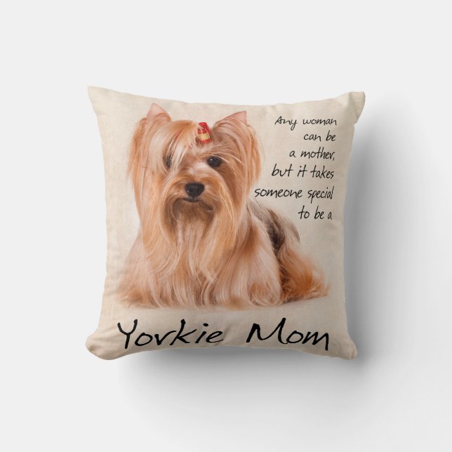 Yorkie Mom Pillow (Front)