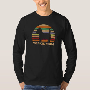 Yorkie Mom Women Girls Retro Vintage Yorkshire Ter T-Shirt