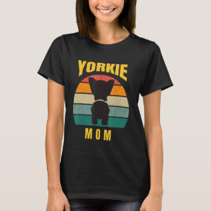 Yorkie Mom Womens Retro Terrier Vinatage T-Shirt