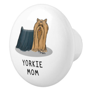 Yorkie Mom (Yorkshire Terrier Mom) Cute Dog Mom Ceramic Knob