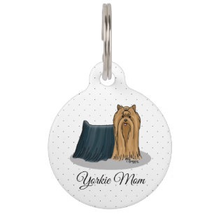 Yorkie Mom (Yorkshire Terrier Mom) Cute Pet Tag