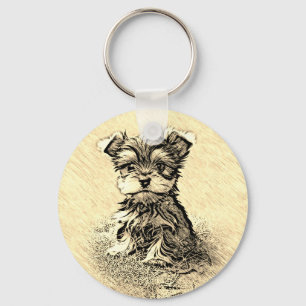 Yorkie, Nature,pet Keychain