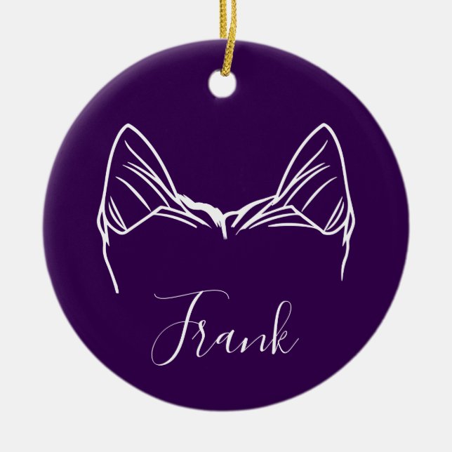 Yorkie Ornament (Paw Prints) (Front)