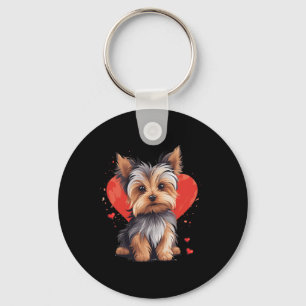 Yorkie Owner Mom Dad Yorkshire Terrier Dog Lover V Keychain