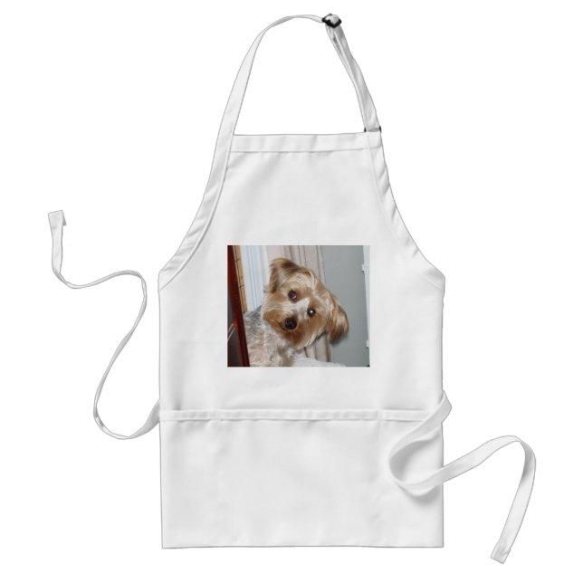 Yorkie Peeking Around the Corner Standard Apron (Front)