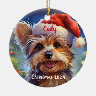 Yorkie Personalized Christmas Ornament