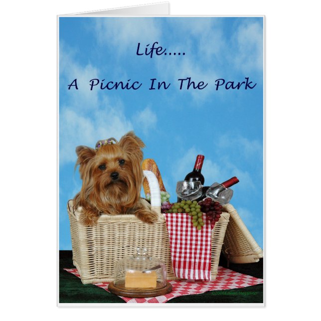 Yorkie  Picnic Basket (Front)