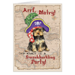 Yorkie Pirate Invitation