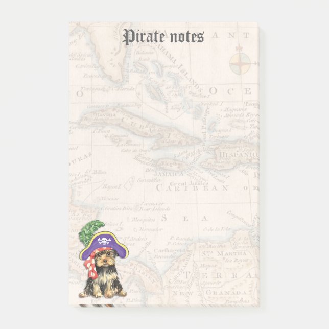 Yorkie Pirate Post-it Notes (Front)