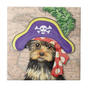 Yorkie Pirate Tile