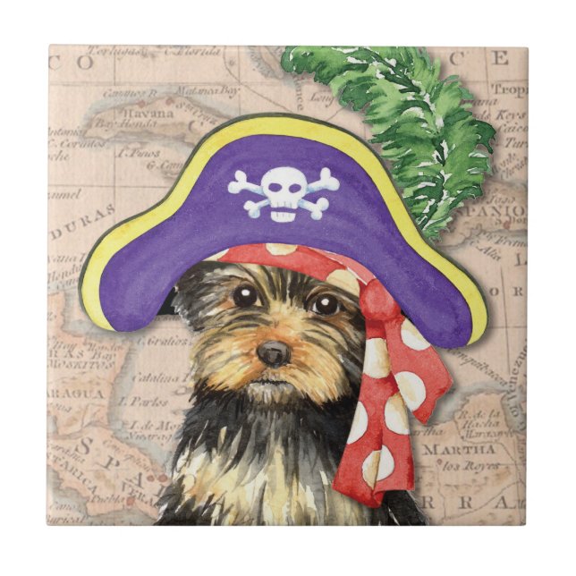 Yorkie Pirate Tile (Front)