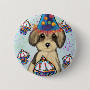 Yorkie Poo 2 Inch Round Button