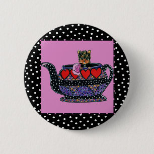 Yorkie Poo 2 Inch Round Button