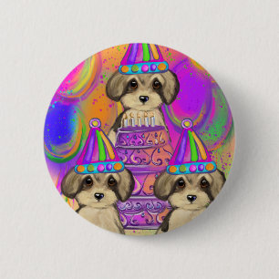 Yorkie Poo 2 Inch Round Button
