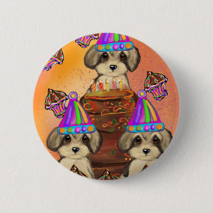 Yorkie Poo 2 Inch Round Button