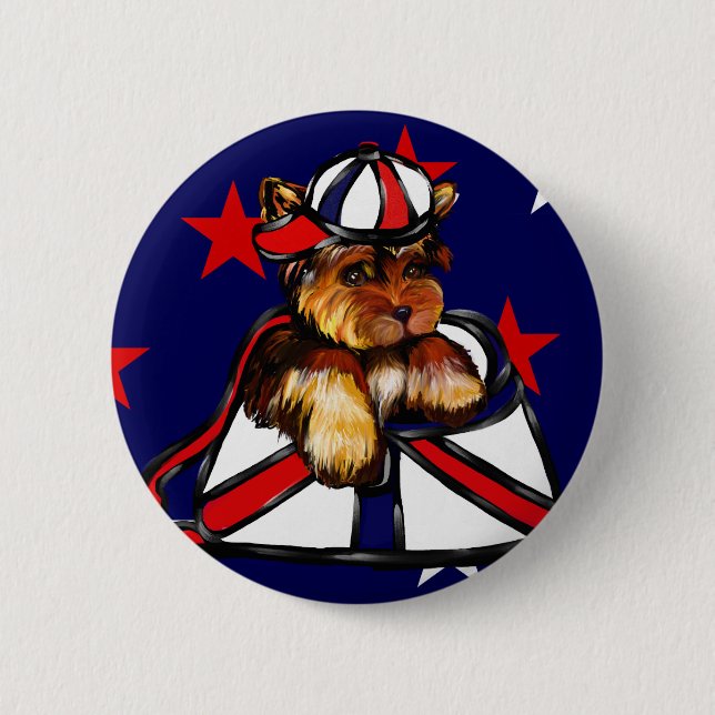 YORKIE POO 2 INCH ROUND BUTTON (Front)