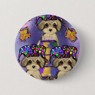 Yorkie Poo 2 Inch Round Button