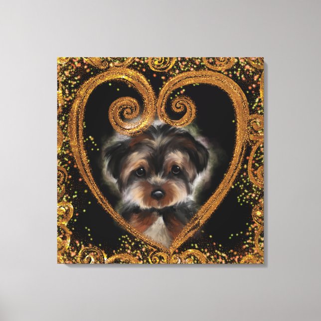 Yorkie Poo Canvas Print (Front)