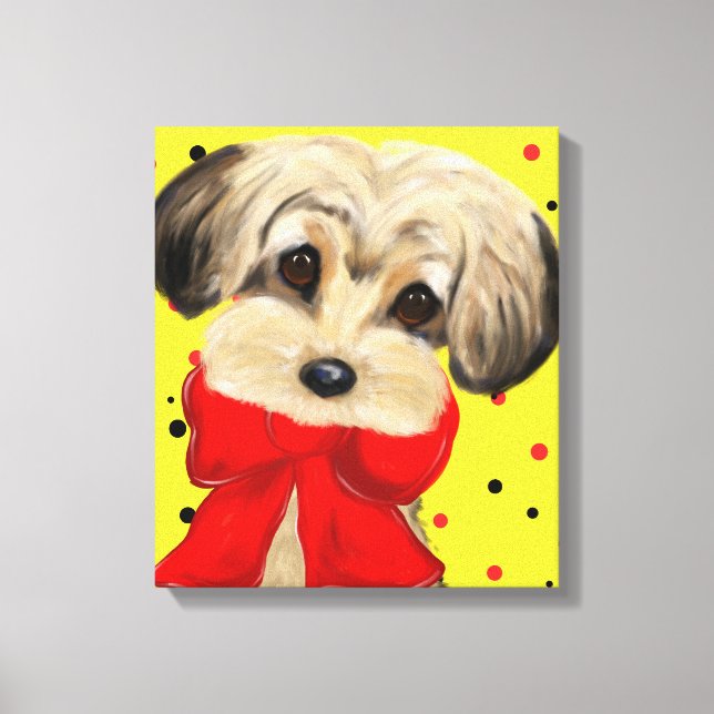 Yorkie Poo Canvas Print (Front)