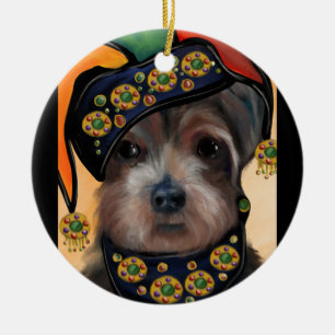 YORKIE POO           CERAMIC ORNAMENT