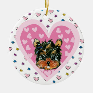 Yorkie Poo Ceramic Ornament
